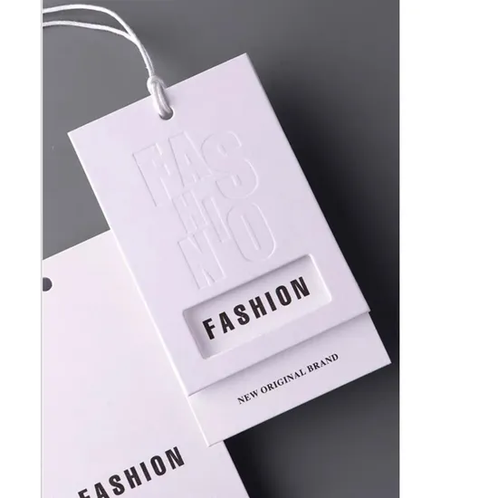 Étiquettes de prix personnalisées pour vêtements, vierges et inscriptibles, en papier kraft, avec suspension élastique